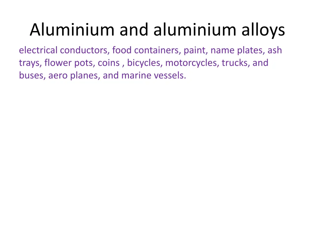 aluminium and aluminium alloys electrical