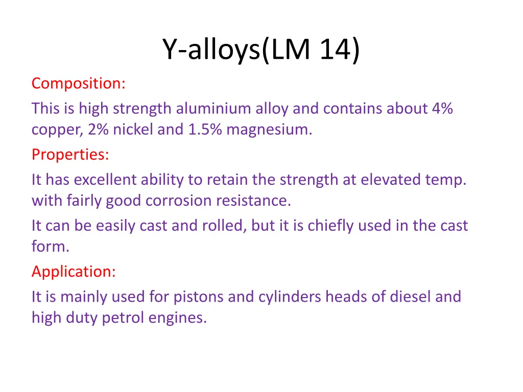 y alloys lm 14