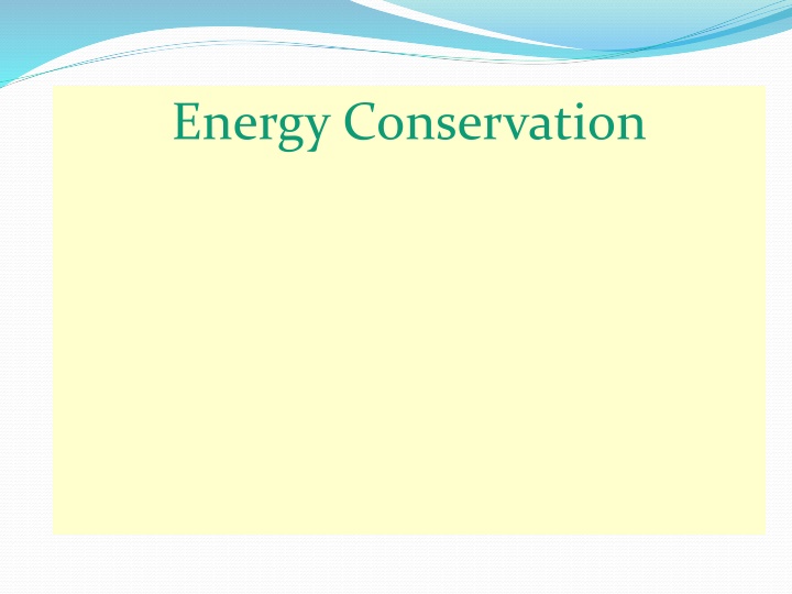 energy conservation