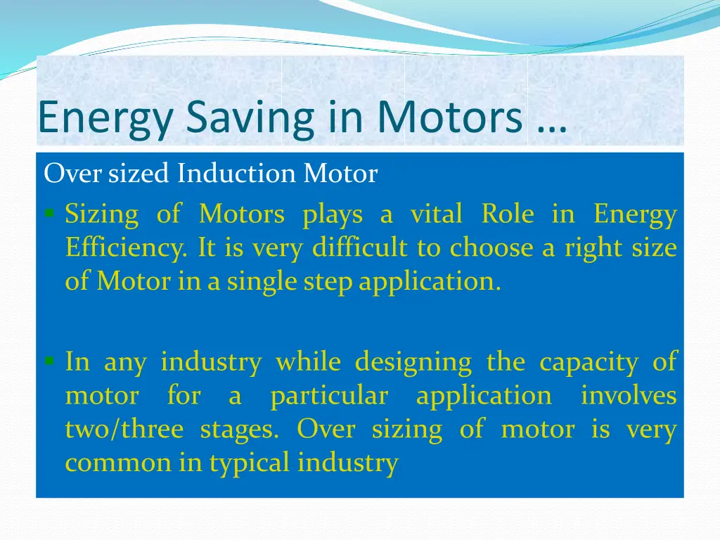 energy saving in motors 2