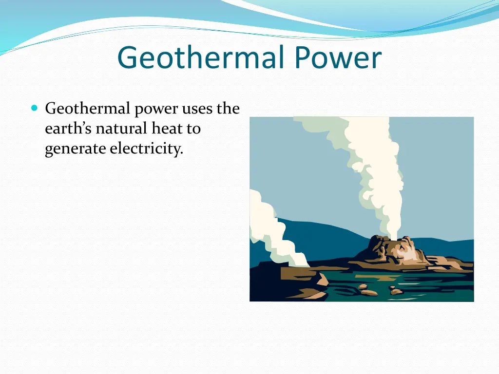 geothermal power