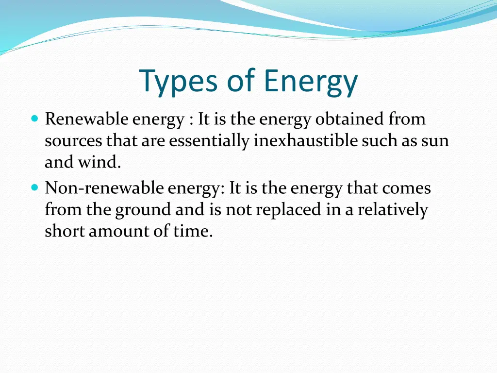 types of energy