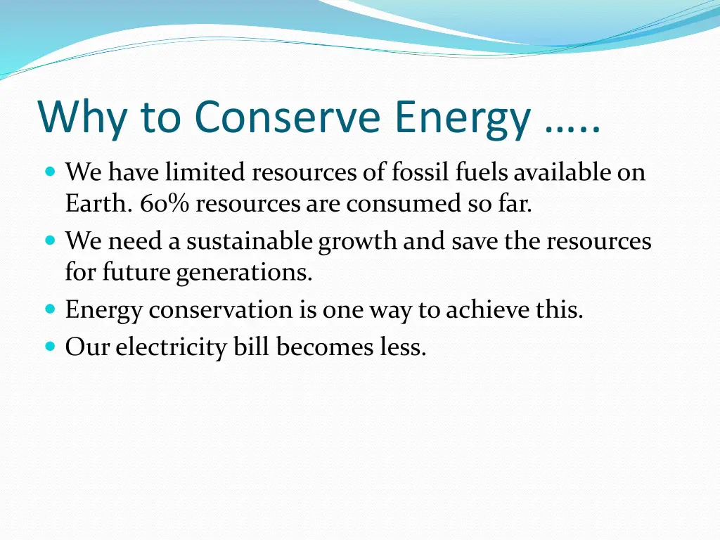 why to conserve energy 1