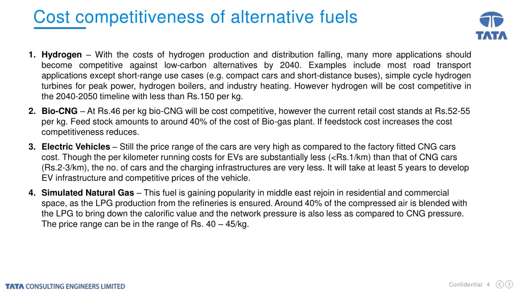 cost competitiveness of alternative fuels