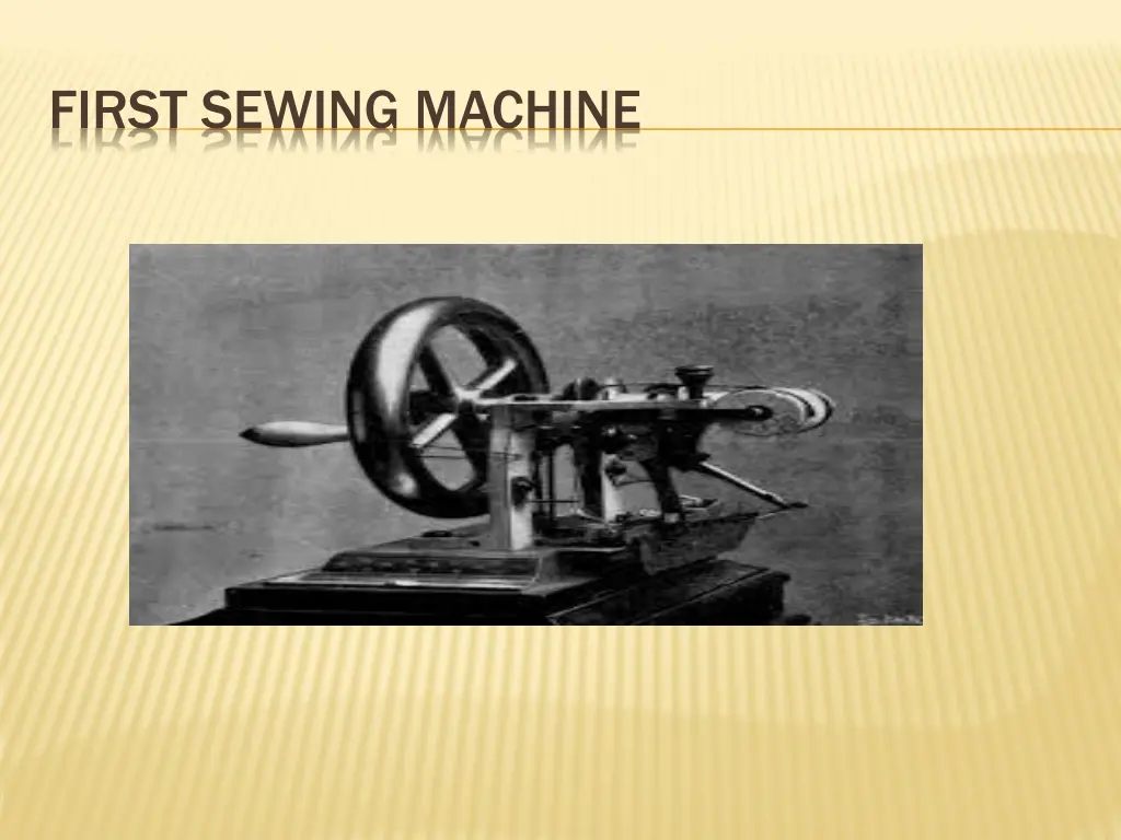 first sewing machine