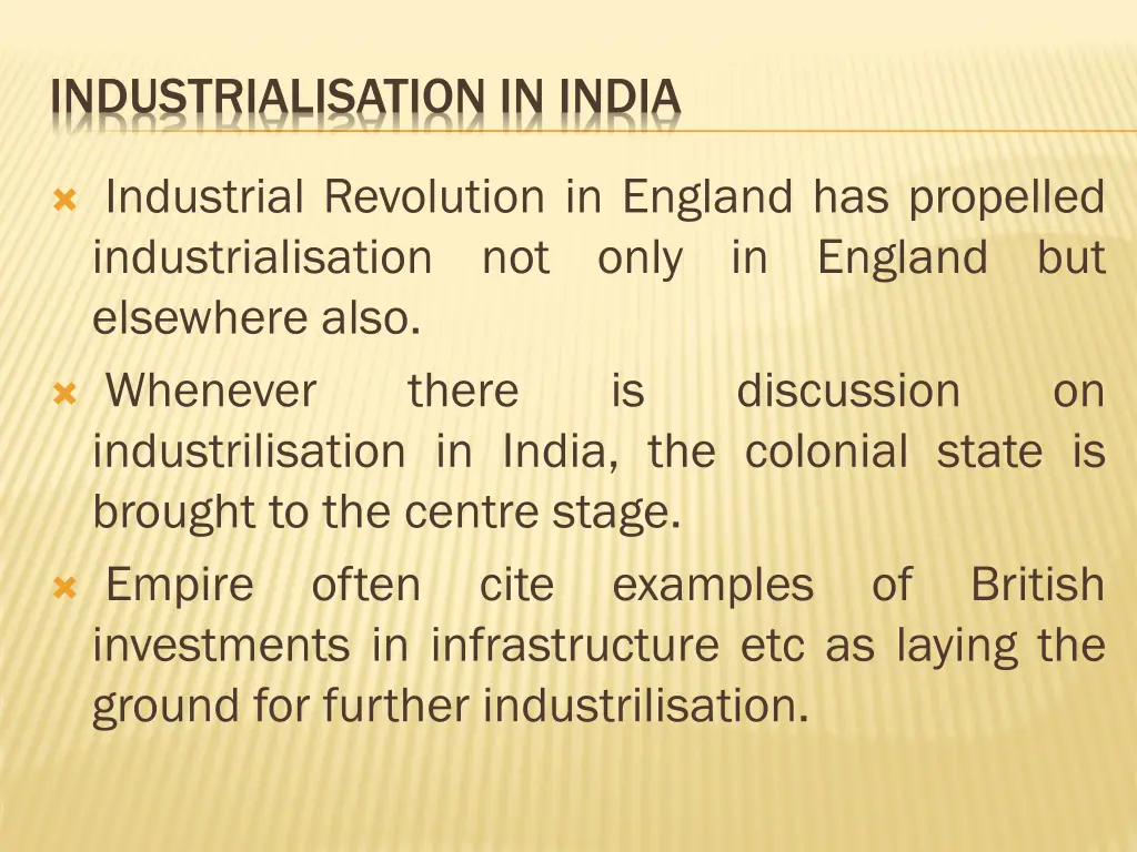 industrialisation in india