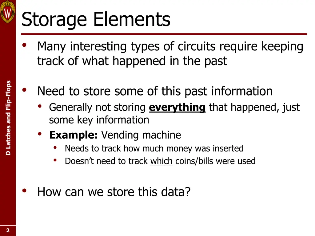 storage elements many interesting types