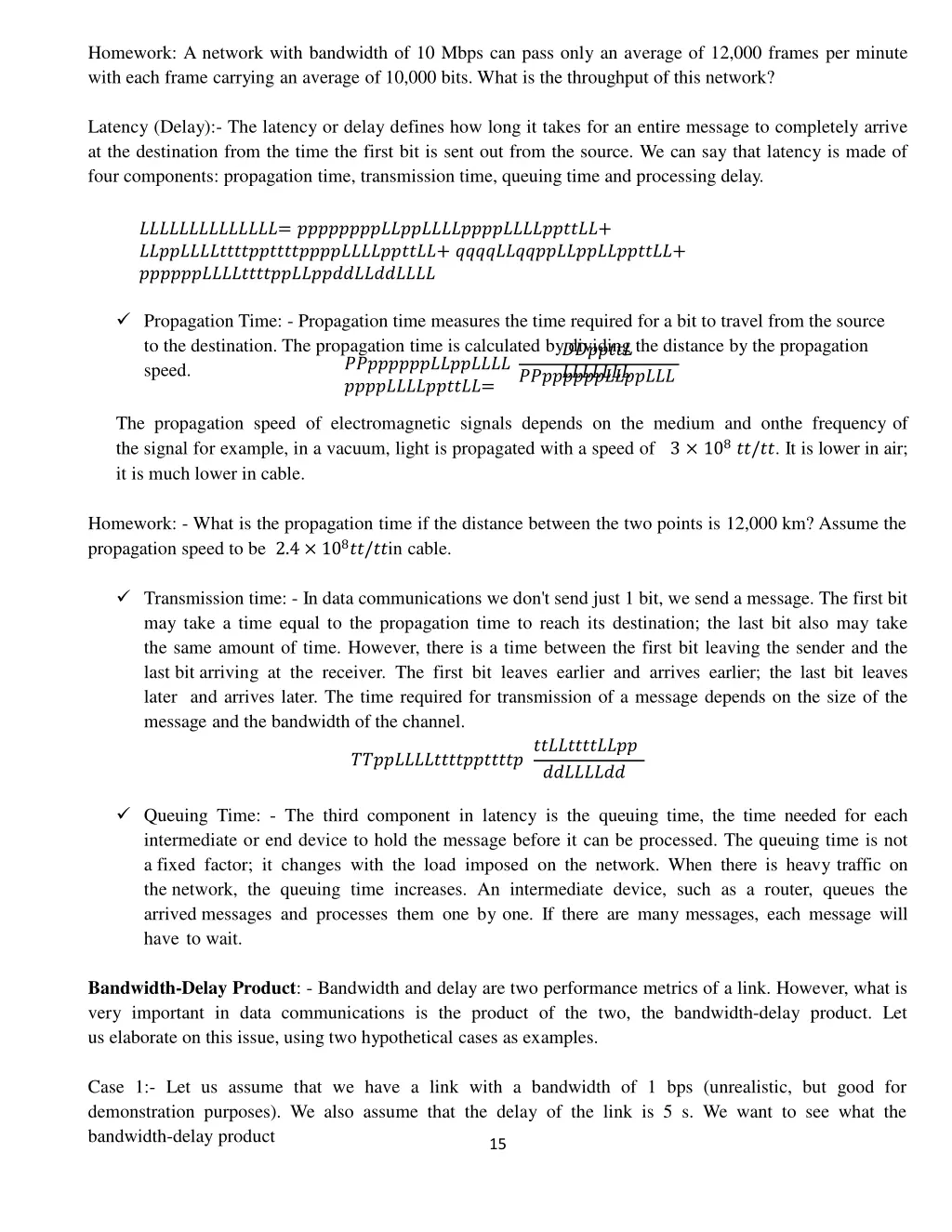 homework a network with bandwidth of 10 mbps