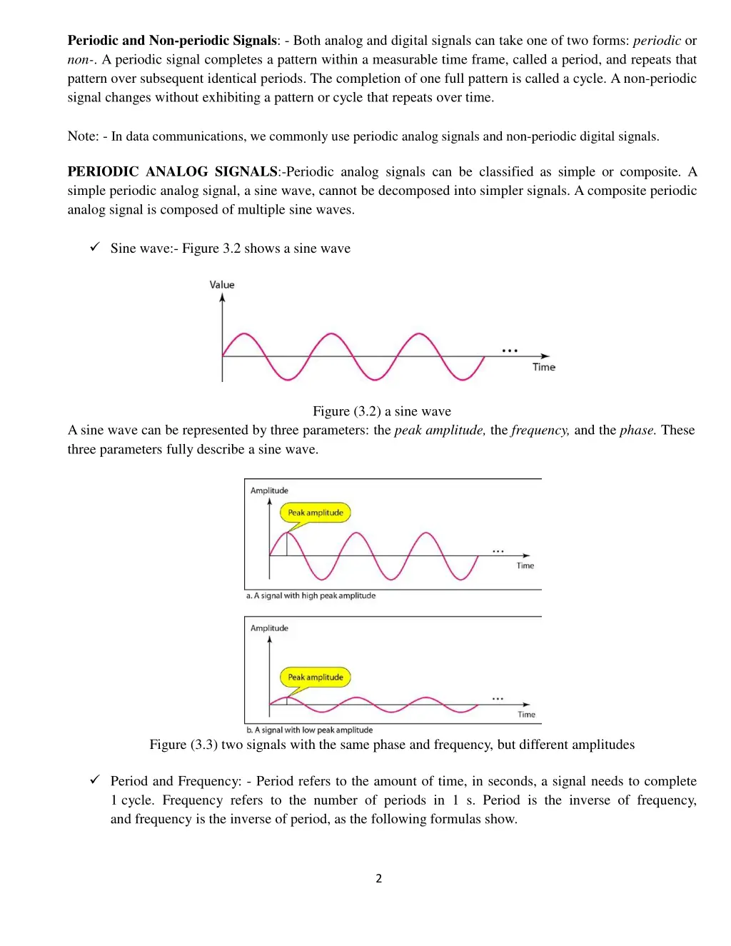 periodic and non periodic signals both analog