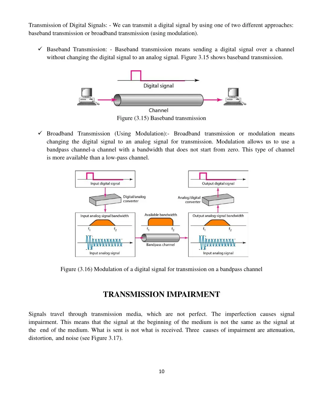 transmission of digital signals we can transmit