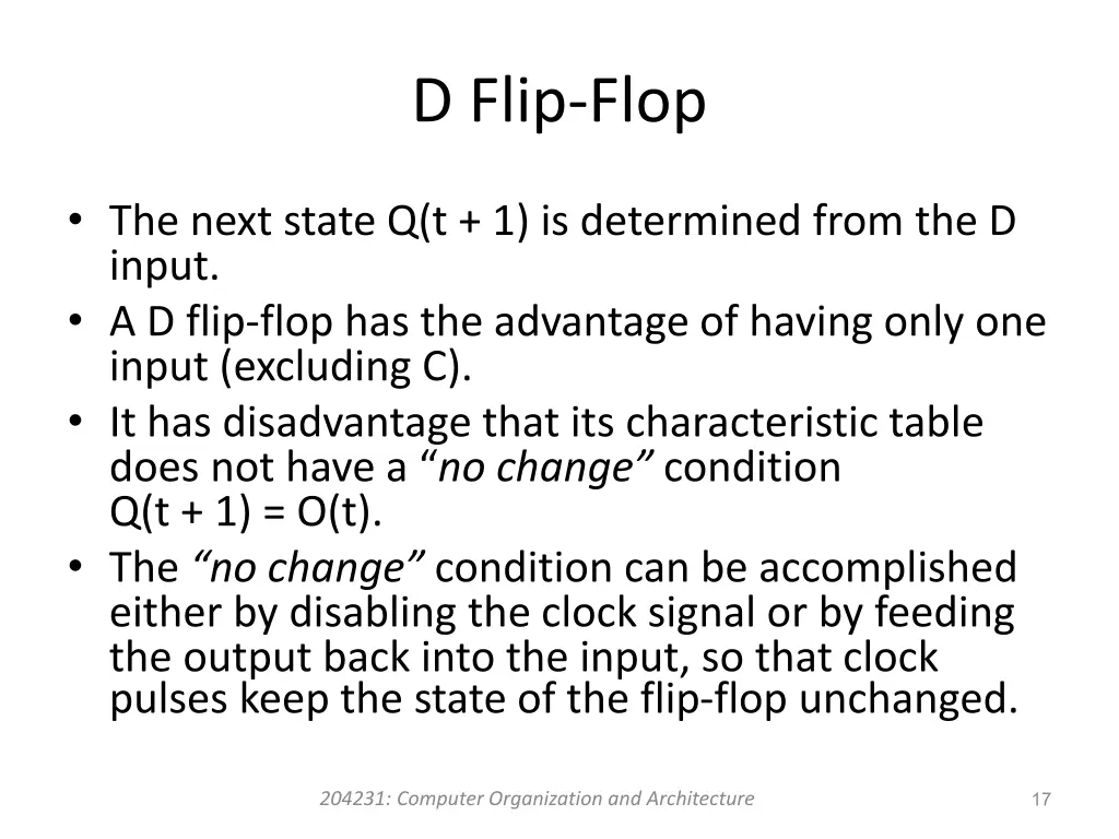 d flip flop