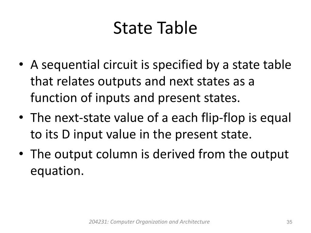 state table