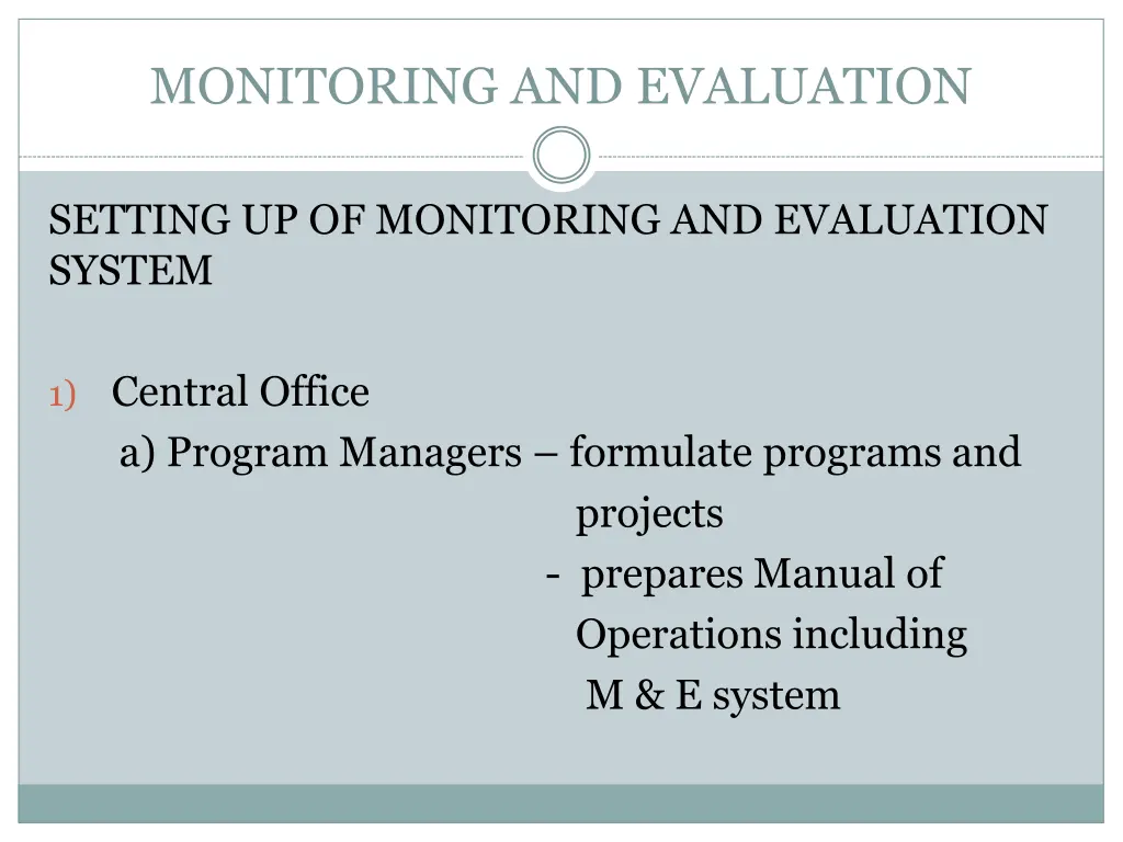 monitoring and evaluation 2