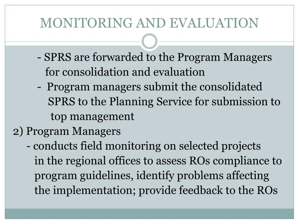 monitoring and evaluation 5