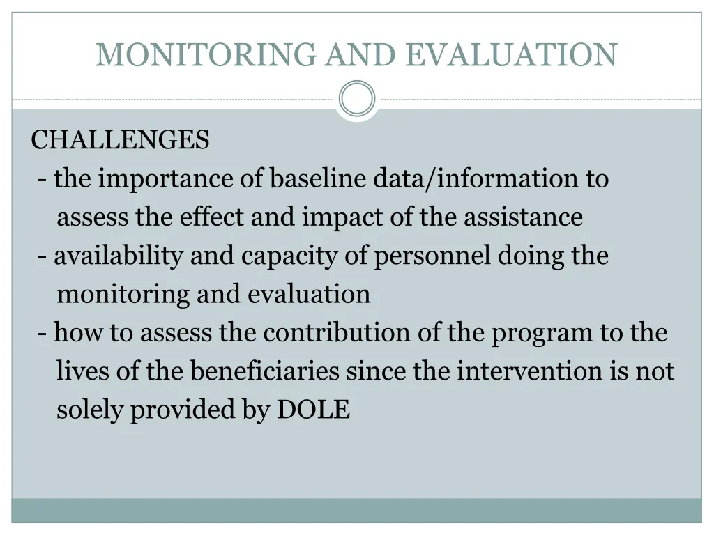 monitoring and evaluation 7