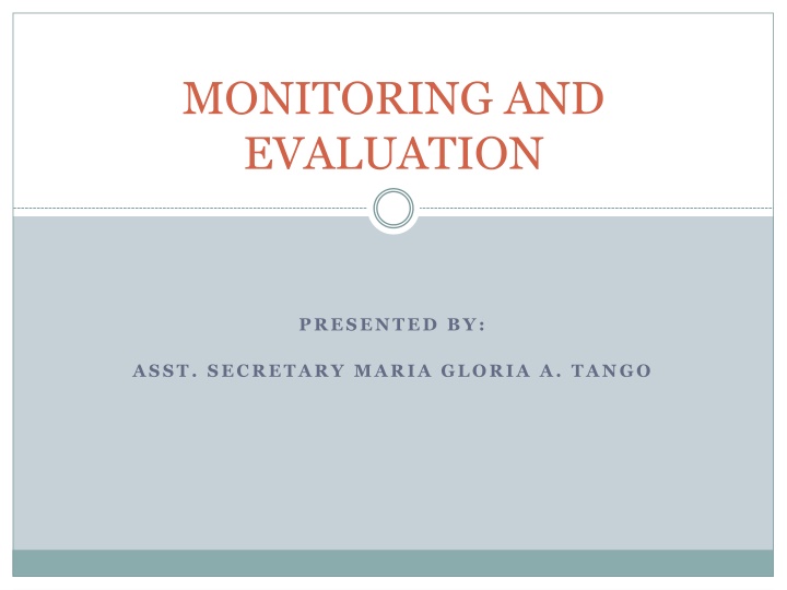 monitoring and evaluation