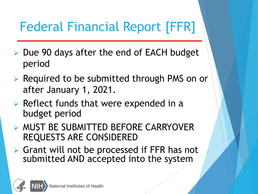 federal financial report ffr