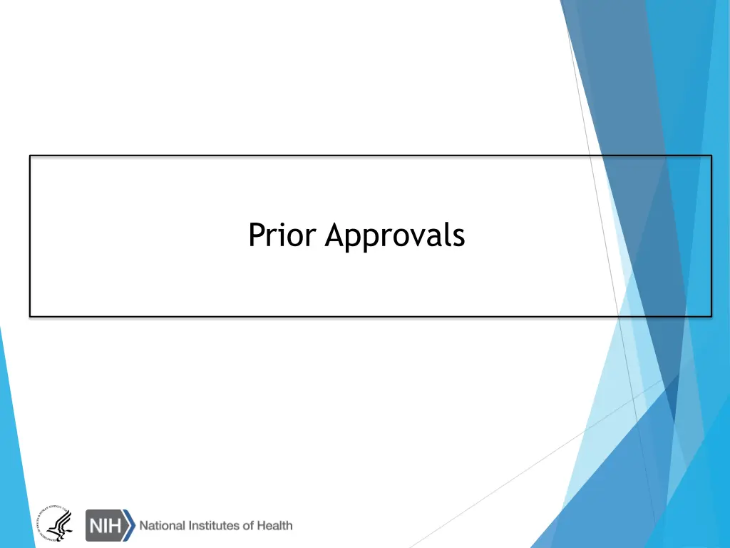 prior approvals