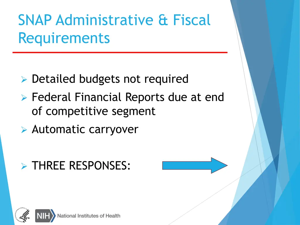 snap administrative fiscal requirements