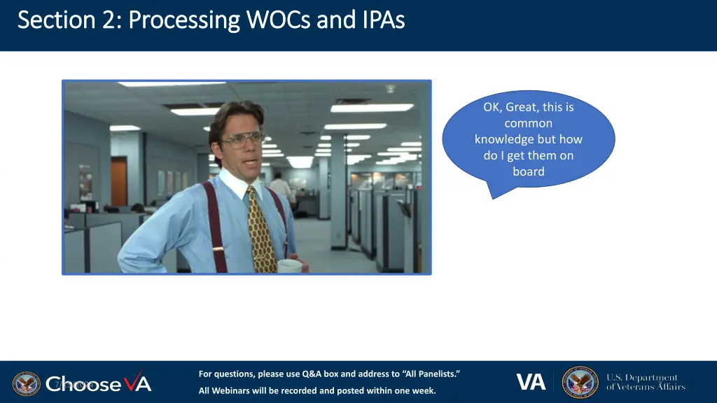 section 2 processing wocs and ipas section