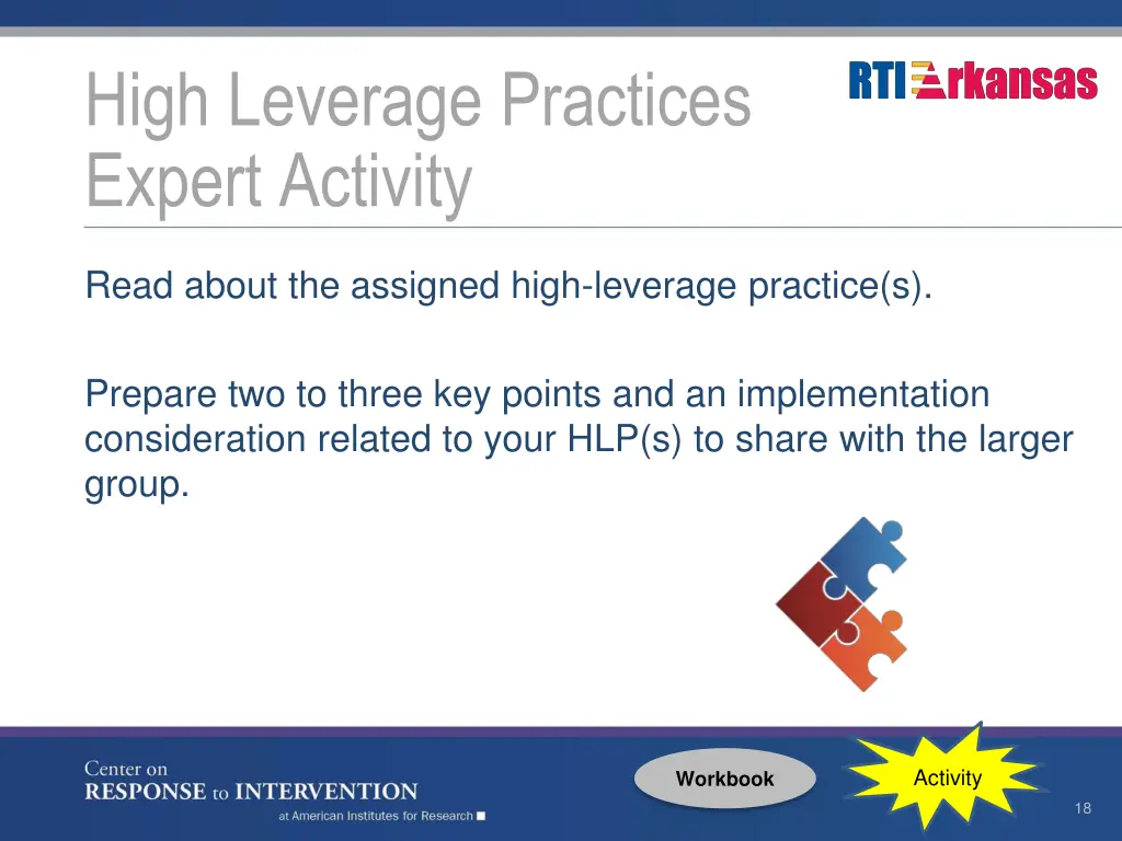 high leverage practices expert activity