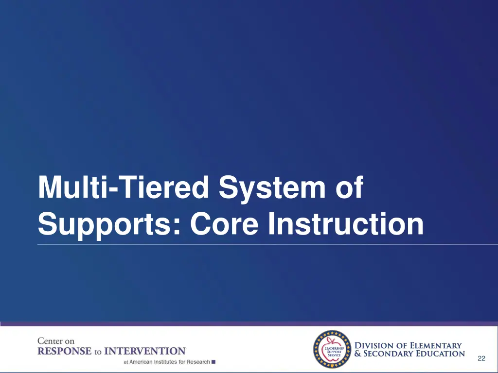 multi tiered system of supports core instruction