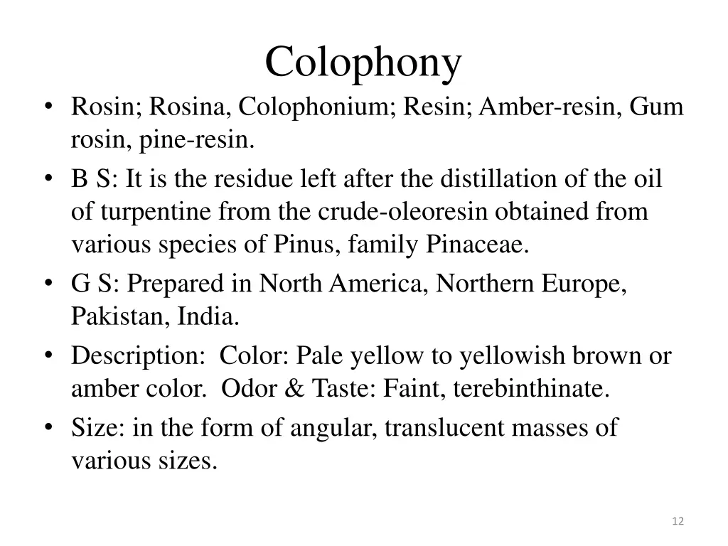 colophony 1