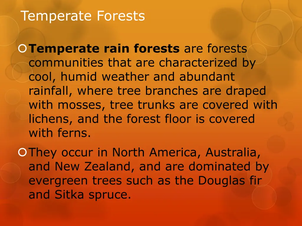 temperate forests