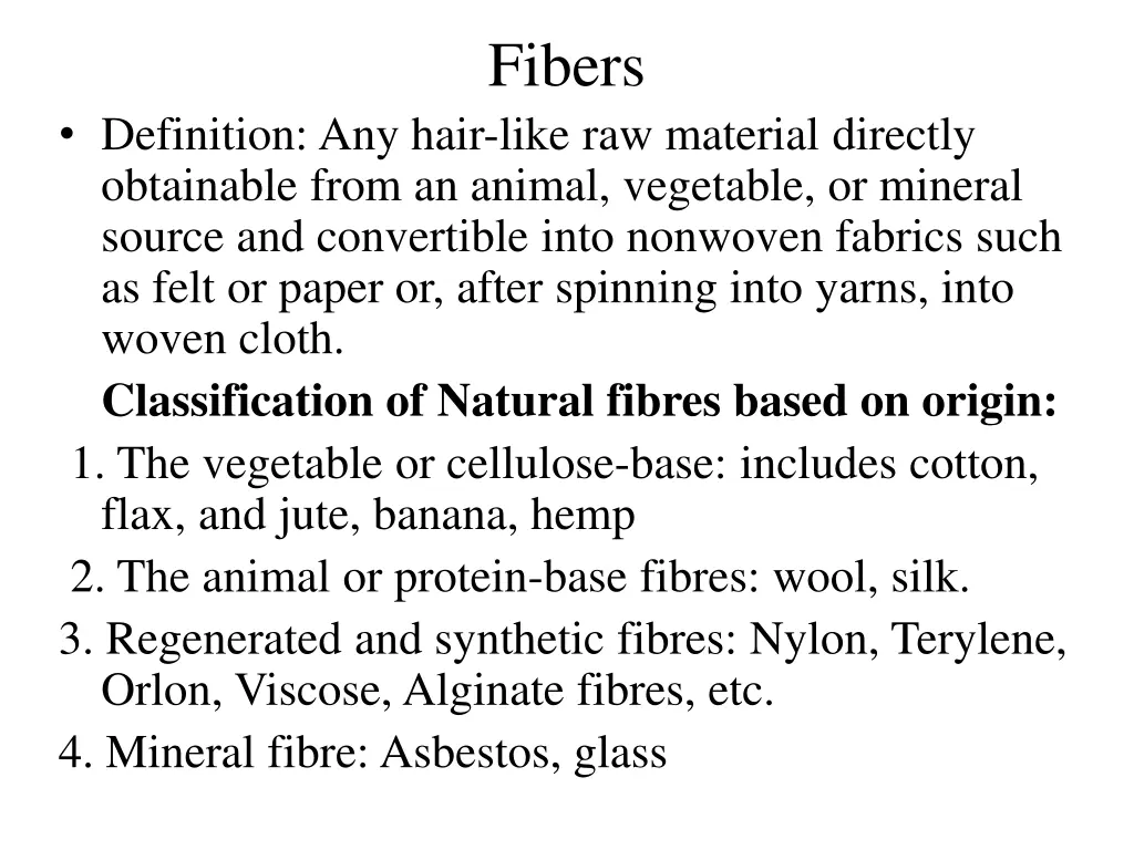 fibers