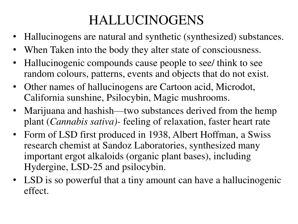 hallucinogens