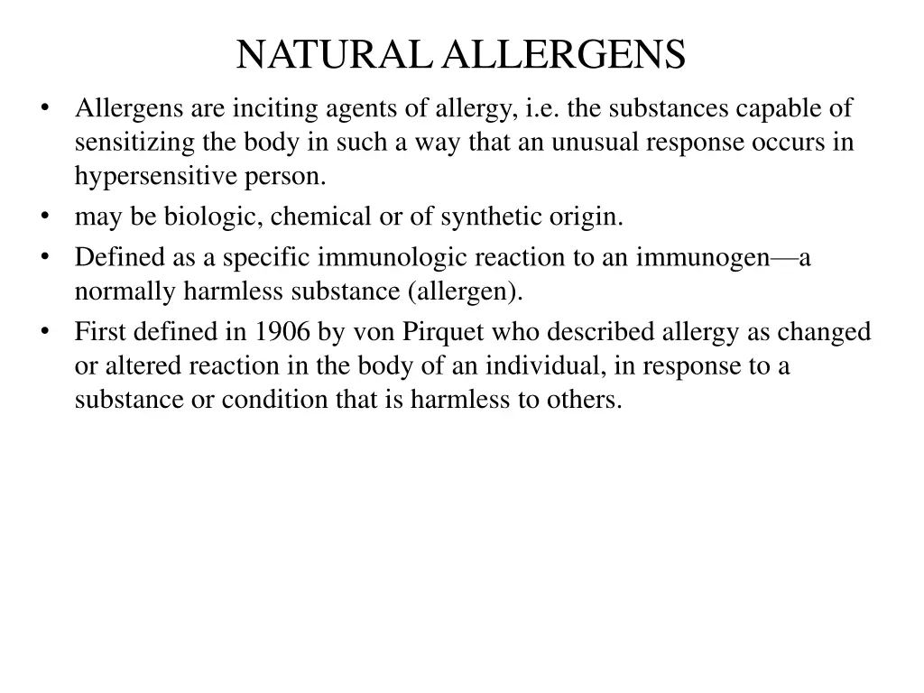 natural allergens allergens are inciting agents