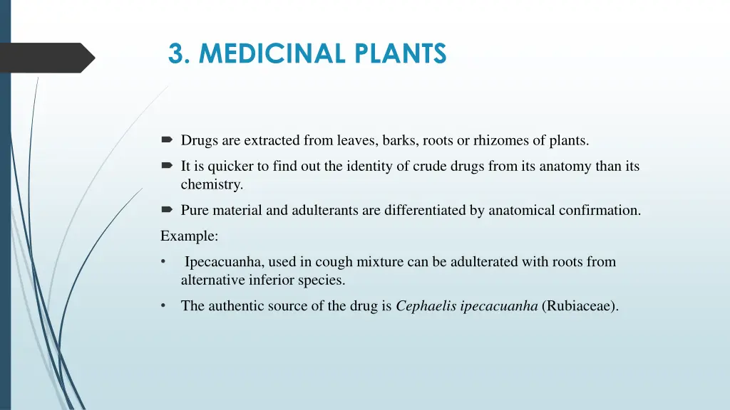 3 medicinal plants