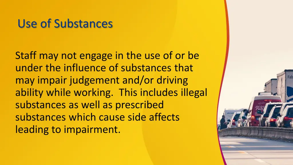 use of substances