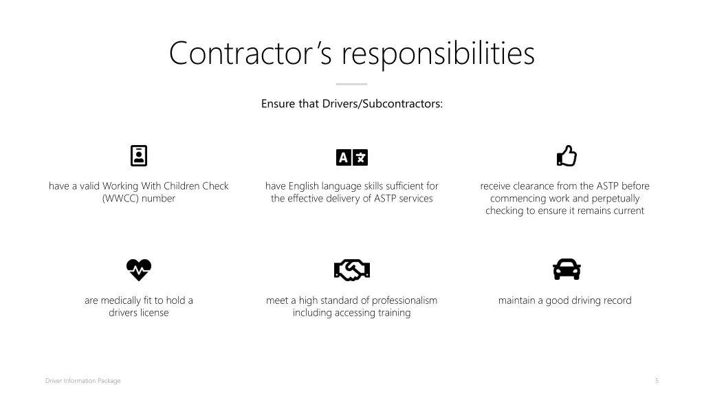 contractor s responsibilities