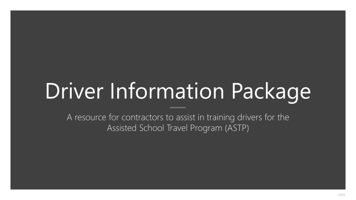 driver information package