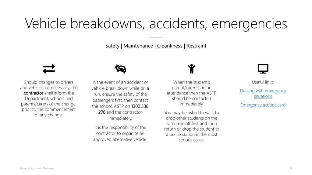 vehicle breakdowns accidents emergencies