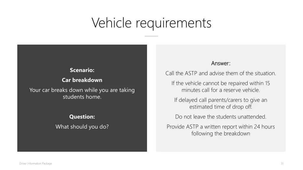 vehicle requirements 2