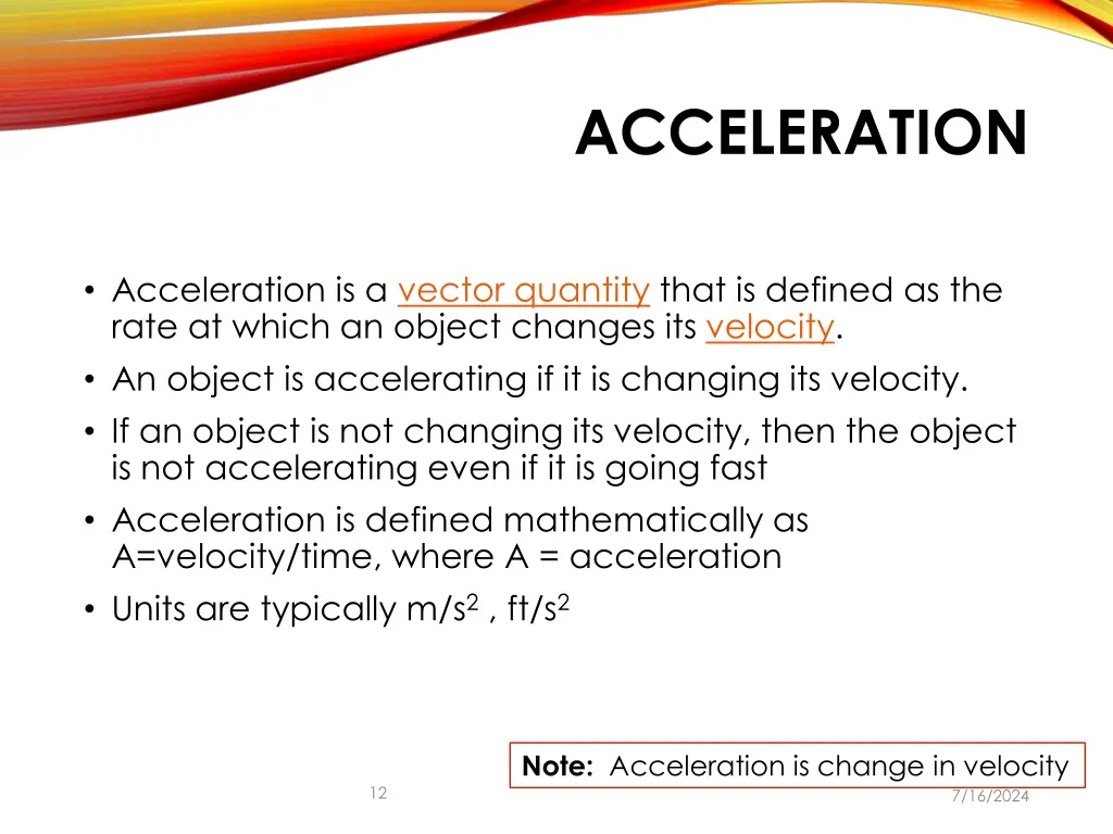 acceleration