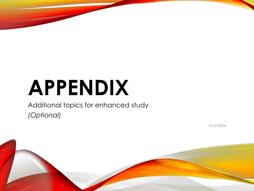 appendix additional topics for enhanced study