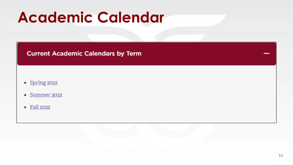 academic calendar 1