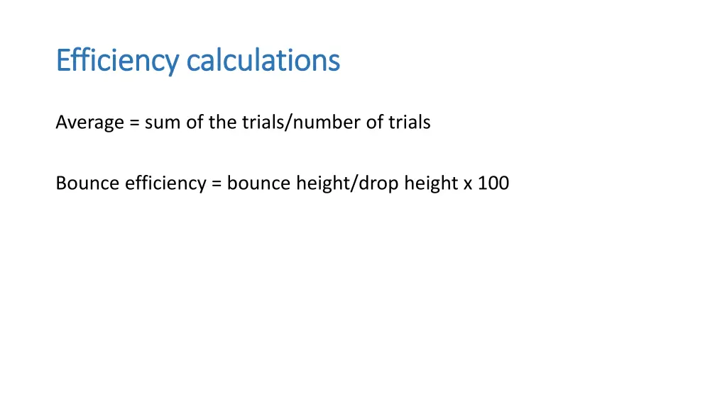 efficiency calculations efficiency calculations