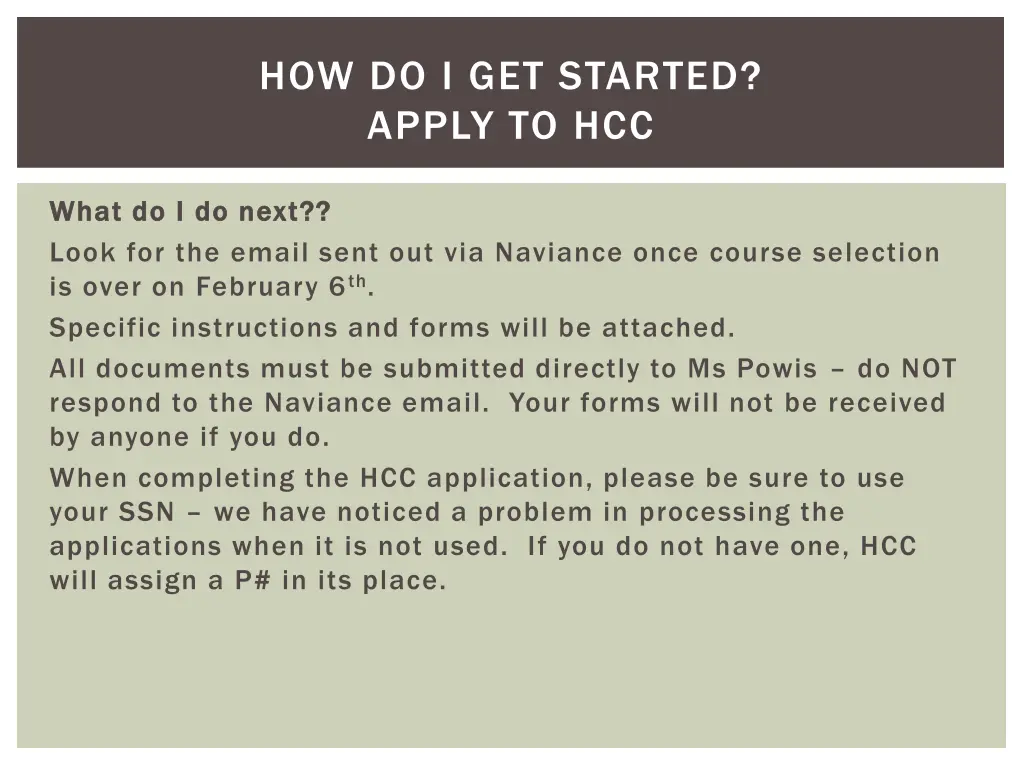 how do i get started apply to hcc