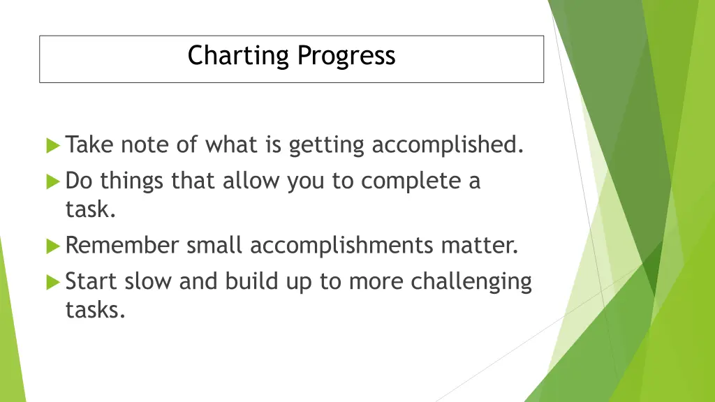 charting progress