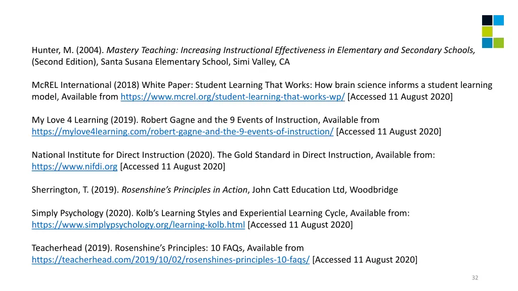 hunter m 2004 mastery teaching increasing