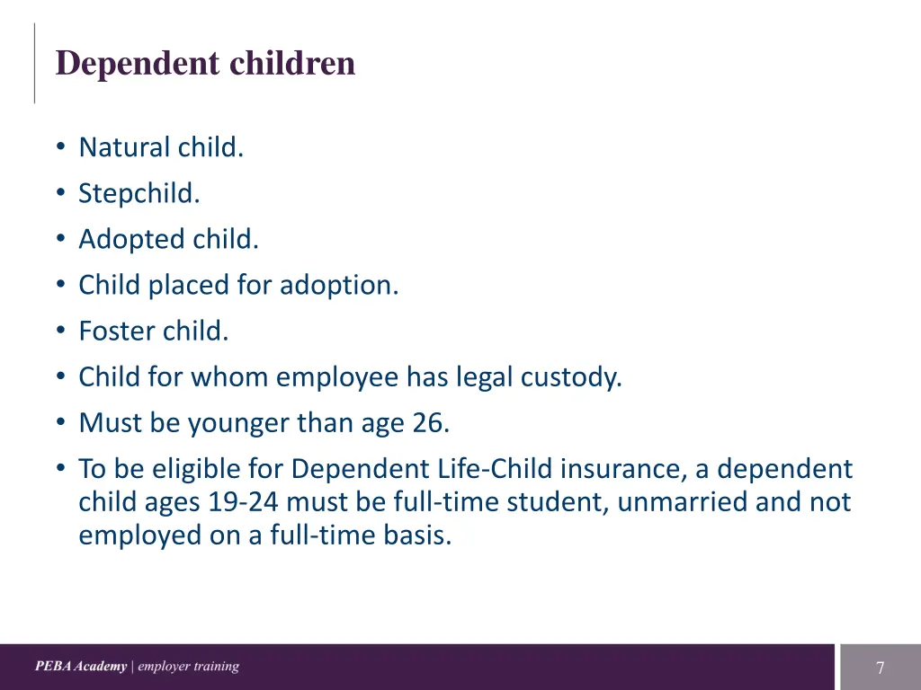 dependent children