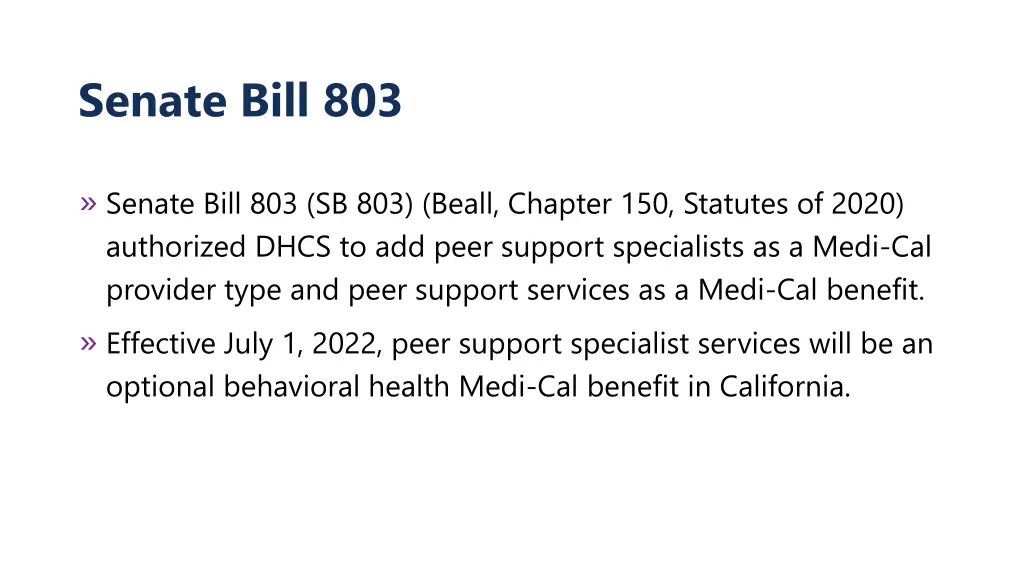 senate bill 803