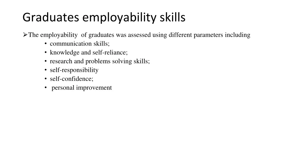 graduates employability skills