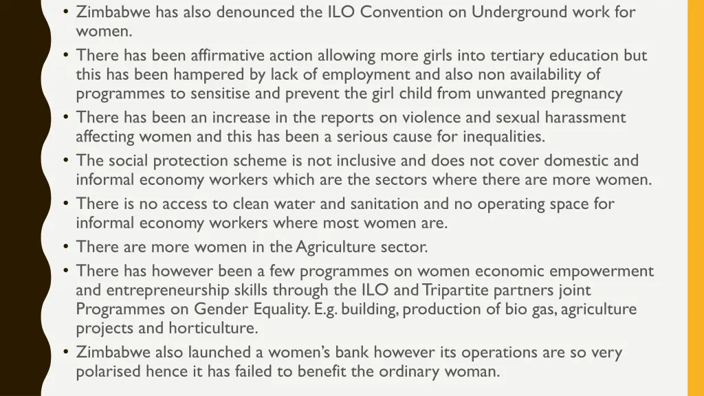 zimbabwe has also denounced the ilo convention