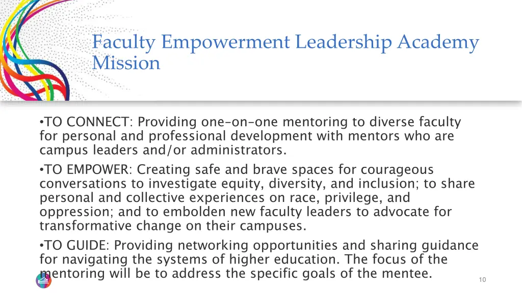 faculty empowerment leadership academy mission