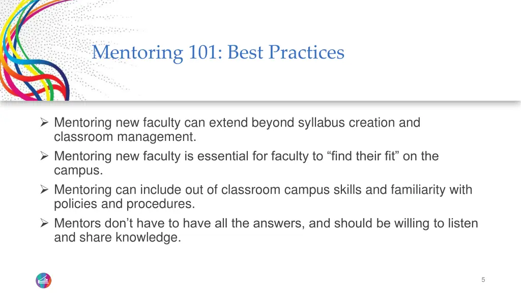 mentoring 101 best practices